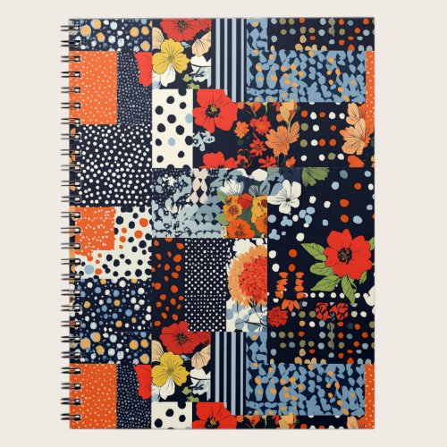 Vintage Floral Patchwork Pattern (3) Notebook Vintage Floral Patchwork Pattern (3) Notebook
