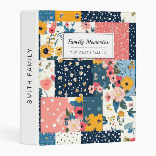 Vintage Floral Patchwork Pattern (4) Mini Binder