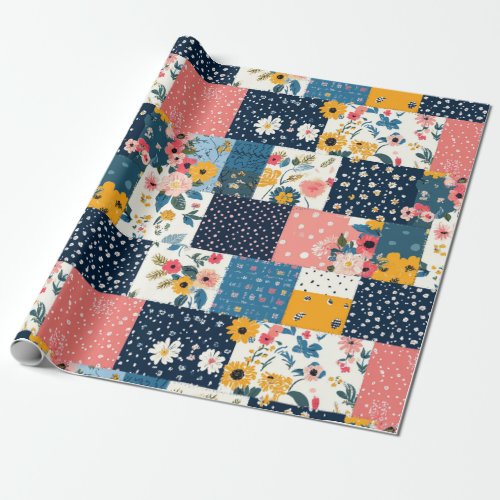 Vintage Floral Patchwork Pattern (4) Wrapping Paper Vintage Floral Patchwork Pattern (4) Wrapping Paper