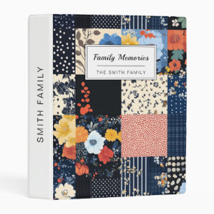 Vintage Floral Patchwork Pattern (9) Mini Binder