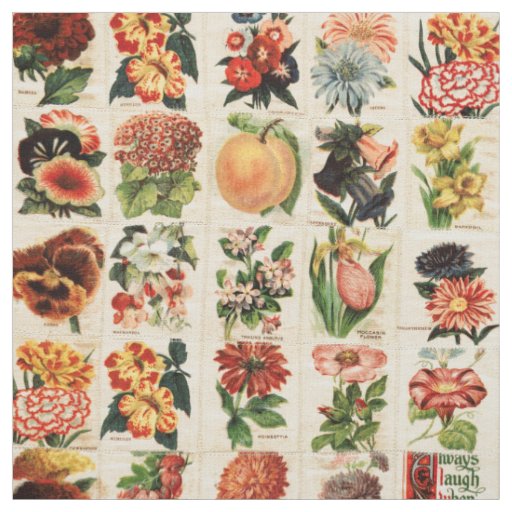 Vintage Floral Patchwork Pattern Fabric