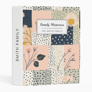 Vintage Floral Patchwork Pattern - Pastel (5) Mini Binder