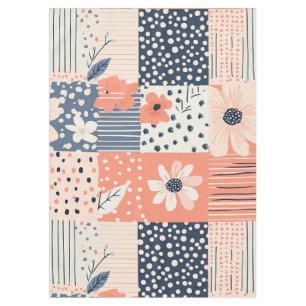Vintage Floral Patchwork Pattern - Pastel (7) Tablecloth