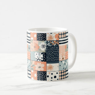 Vintage Floral Patchwork Pattern - Pastel (8) Coffee Mug