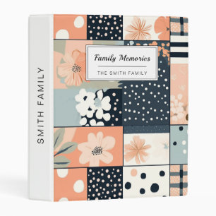 Vintage Floral Patchwork Pattern - Pastel (8) Mini Binder