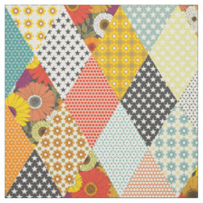 vintage floral patchwork quilt fabric