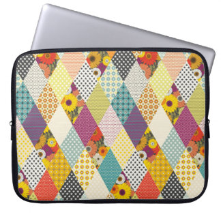vintage floral patchwork quilt laptop sleeve