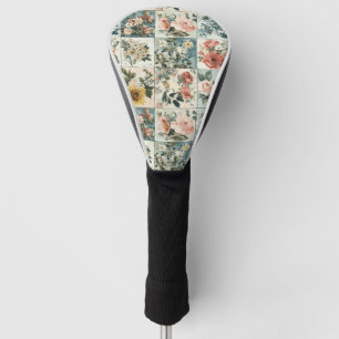Vintage Floral Patchwork Style Design Golf Head Cover