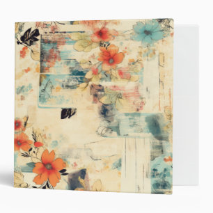 Vintage Floral Pattern (2) 3 Ring Binder