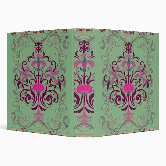 Vintage floral pattern   3 ring binder (Background)