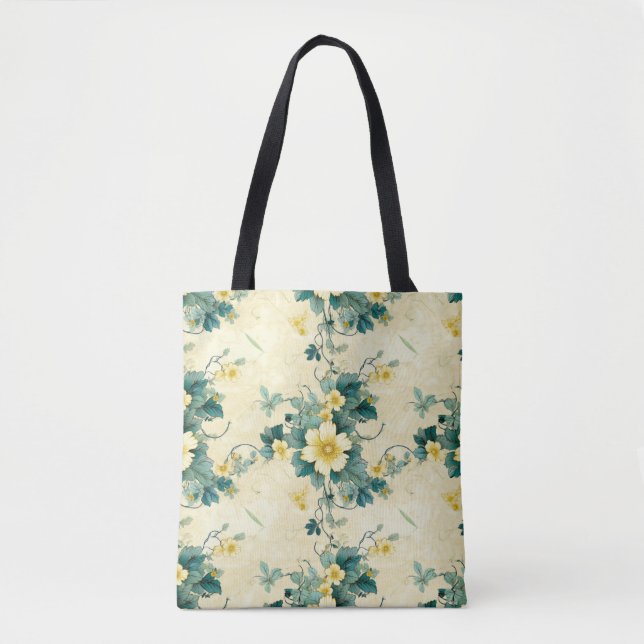 Vintage Floral Pattern (4) Tote Bag (Front)