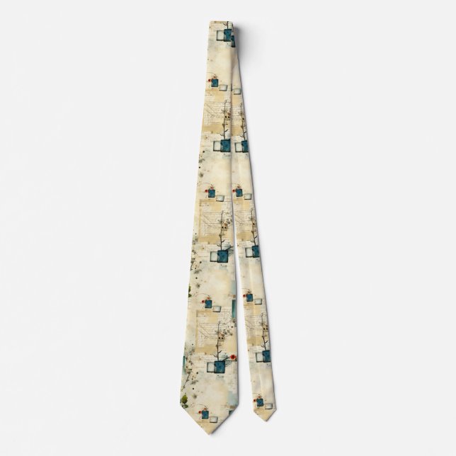 Vintage Floral Pattern (5) Neck Tie (Front)