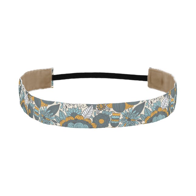 Vintage floral pattern athletic headband (Front)