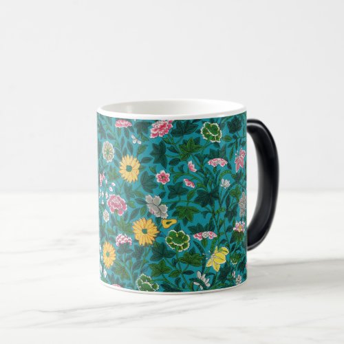 Vintage Floral Pattern Background Magic Mug