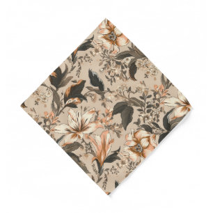 Vintage Floral Pattern Bandana