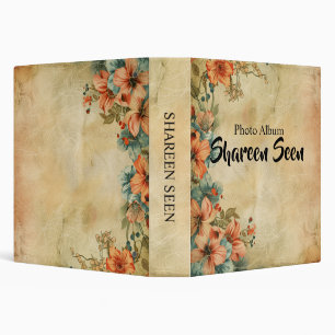 Vintage floral pattern binders