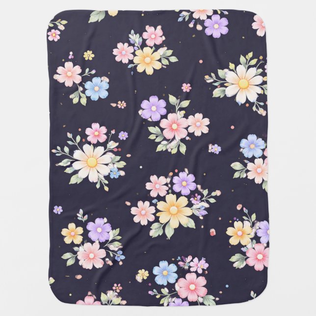 Vintage Floral Pattern Blanket (Front)