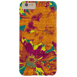 Vintage Floral Pattern Burlap Rustic Jute #2 Barely There iPhone 6 Plus Case