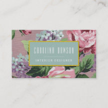 Vintage Floral Pattern Business Card