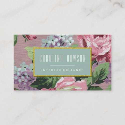 Vintage Floral Pattern Business Card