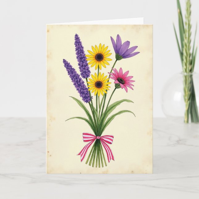 Vintage Floral Pattern Card (Front)