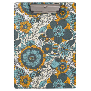 Vintage floral pattern clipboard