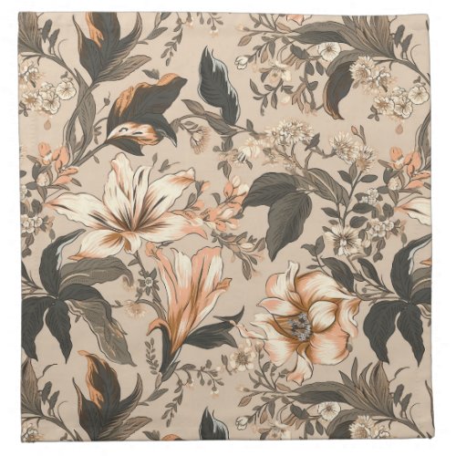 Vintage Floral Pattern Cloth Napkin