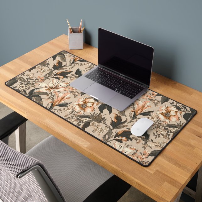 Vintage Floral Pattern Desk Mat (Office 2)