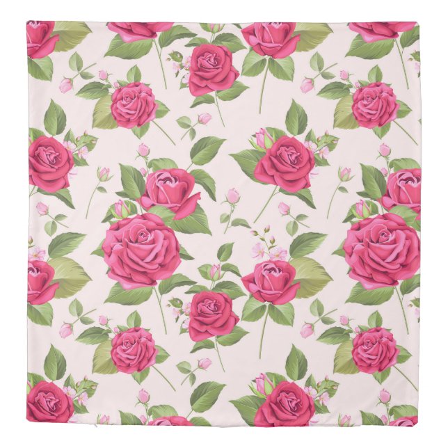 Vintage Floral Pattern Duvet Cover (Back)