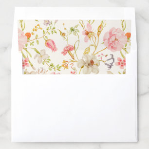 Vintage Floral Pattern Envelope Liner