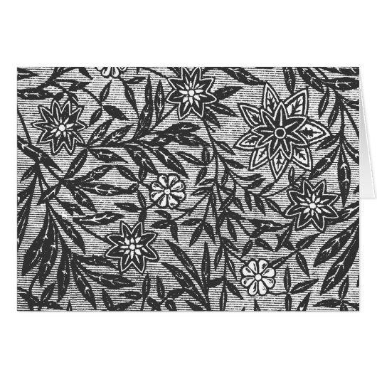 Vintage Floral Pattern Etching Blank Art Card (Front Horizontal)