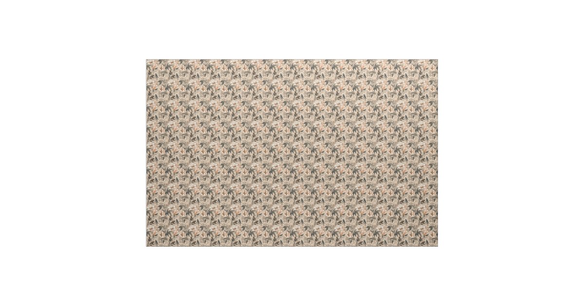 Vintage Floral Pattern Fabric Zazzle