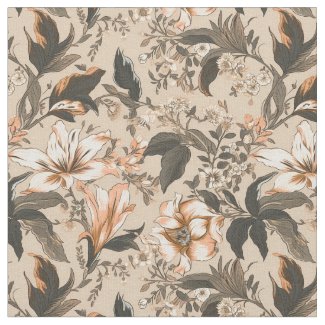 Vintage Floral Pattern Fabric