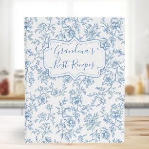Vintage Floral Pattern Family Recipe Cookbook Mini Binder