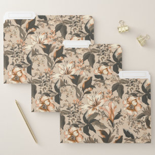 Vintage Floral Pattern File Folders