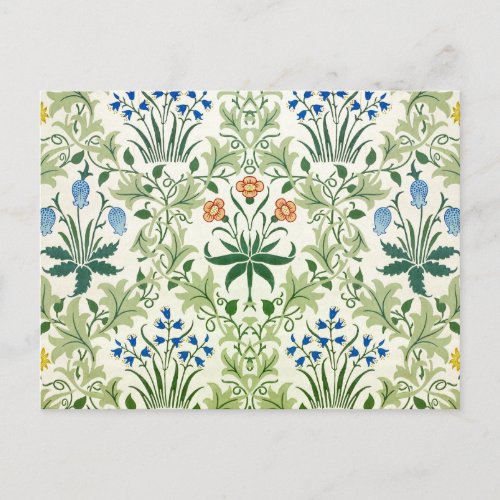 Vintage Floral Pattern Fine William Morris Postcard