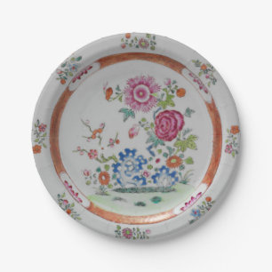 Vintage floral pattern garden chinoiserie china paper plates
