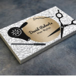 Vintage Floral Pattern Gold Circle Hair Stylist Business Card<br><div class="desc">Vintage Floral Pattern Gold Circle Hair Stylist Business Cards.</div>
