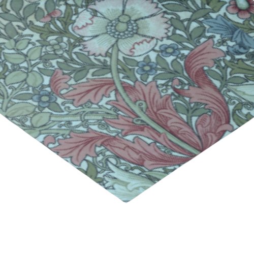 Vintage Floral Pattern Green Blue Red White Tissue Paper