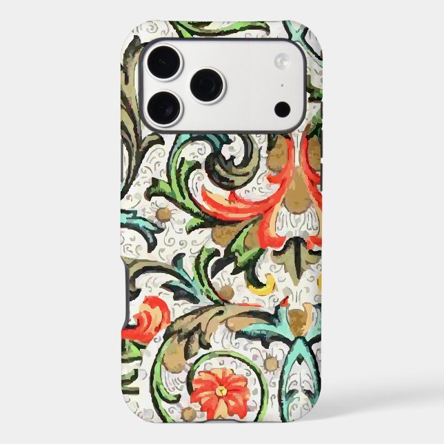 Vintage Floral Pattern iPhone Case (Back)