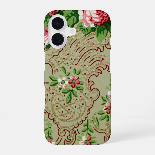 Vintage Floral Pattern Iphone Case (Back)