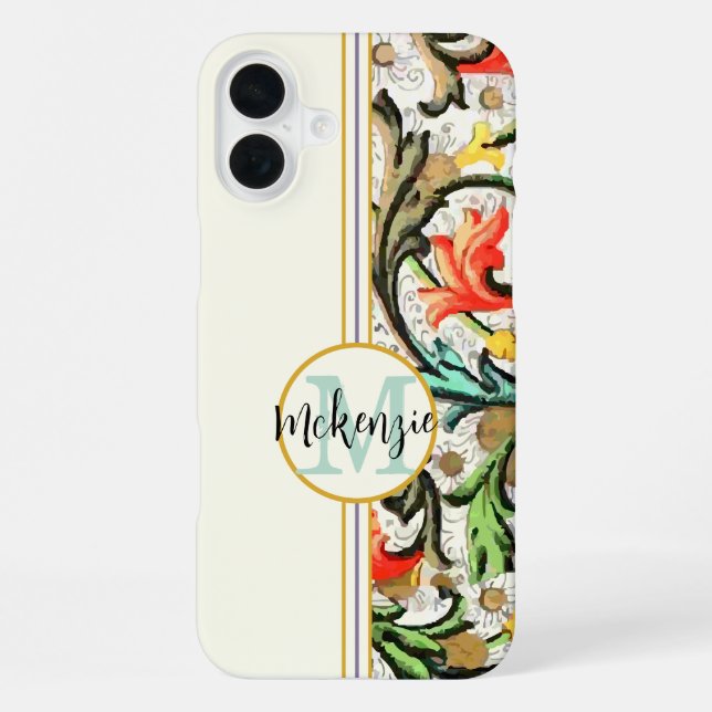 Vintage Floral Pattern  Iphone Case (Back)