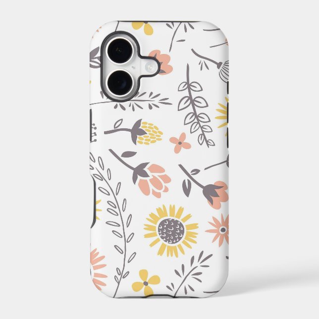 Vintage Floral Pattern  Iphone Case (Back)