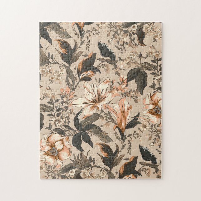 Vintage Floral Pattern Jigsaw Puzzle (Vertical)
