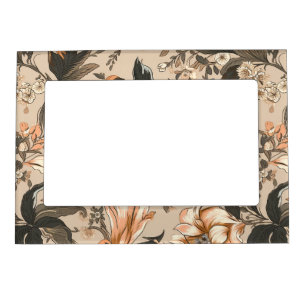 Vintage Floral Pattern Magnetic Frame