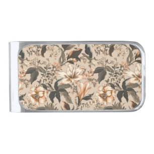 Vintage Floral Pattern Money Clip