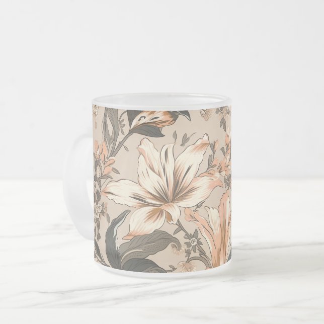 Vintage Floral Pattern Mug (Front Left)