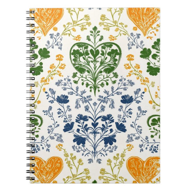 Vintage Floral Pattern Notebook (Front)