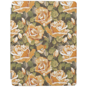 Vintage Floral pattern of yellow roses iPad Smart Cover
