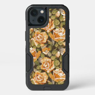 Vintage Floral pattern of yellow roses iPhone 13 Case